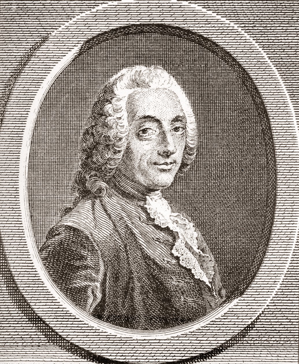 فرانسوا أوغسطين دي باراديس دي مونكريف ، 1687-1770. كاتب وشاعر فرنسي. من Les Heures Libres تم نشره عام 1908. بواسطة المدرسة الفرنسية