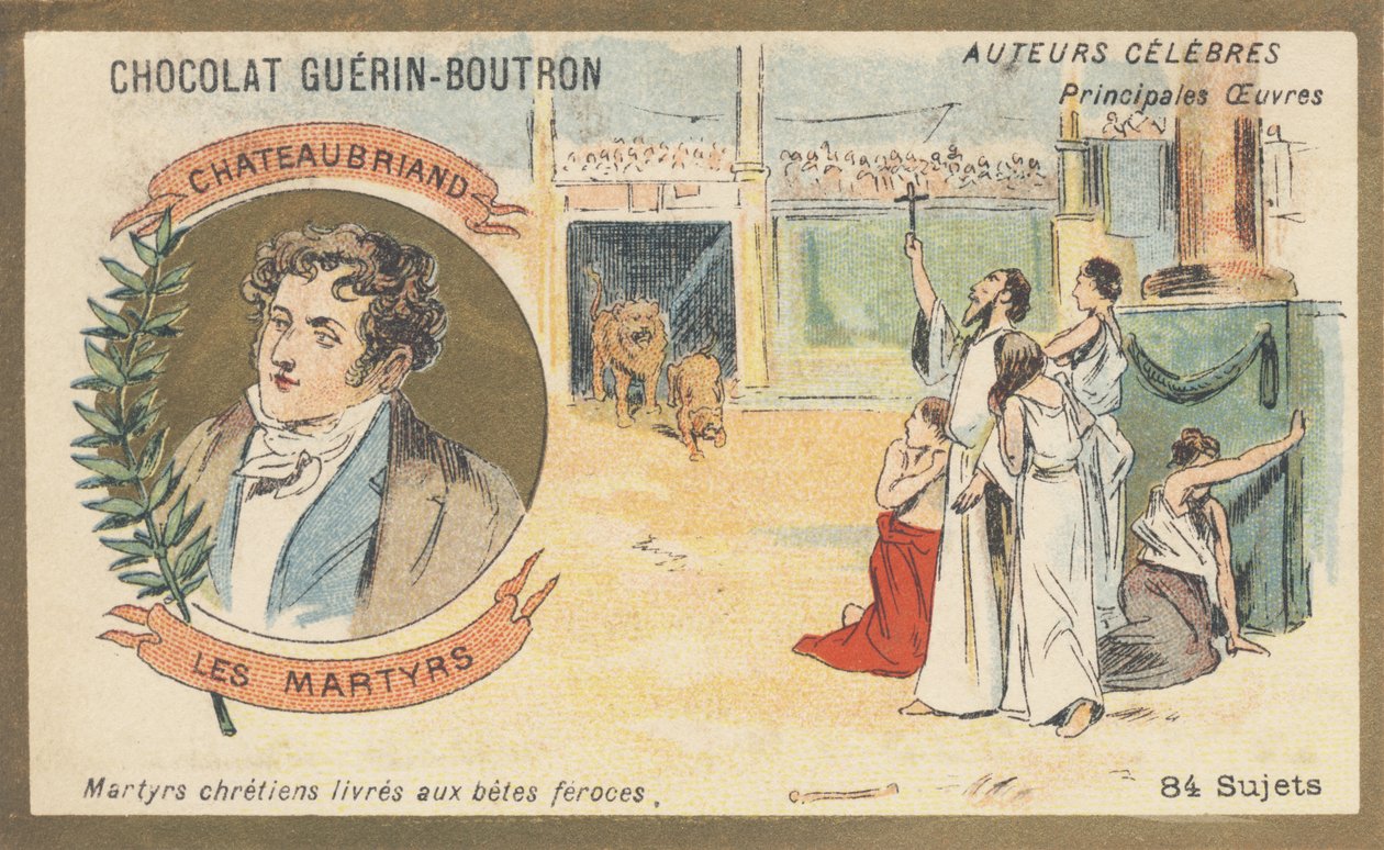 فرانسوا رينيه ، Viscount of Chateaubriand (1768-1848) ، كاتب وسياسي فرنسي ، مؤلف كتاب "الشهداء" (1809) بواسطة المدرسة الفرنسية