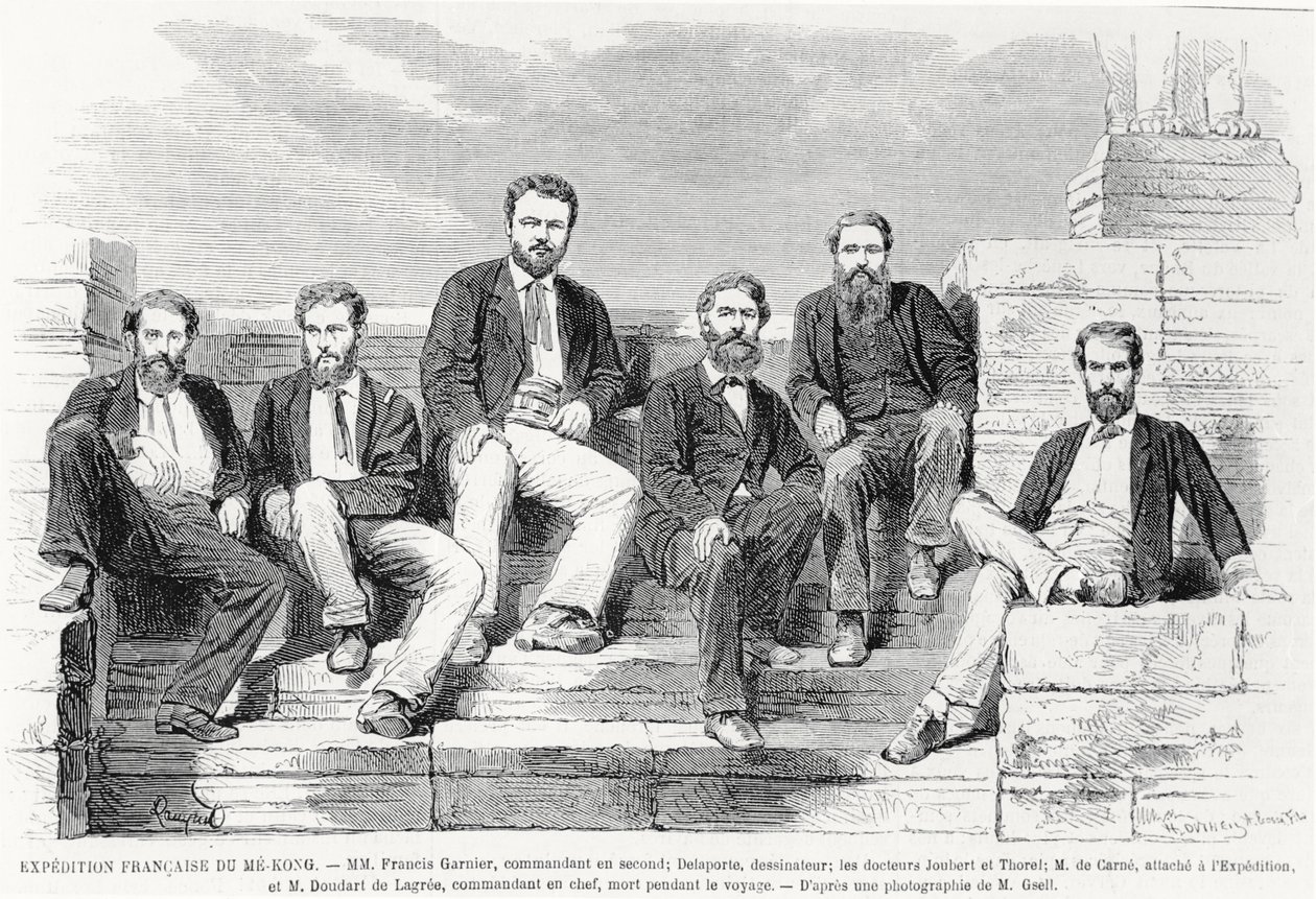 البعثة الفرنسية إلى لي كونج ، 1868 بواسطة المدرسة الفرنسية