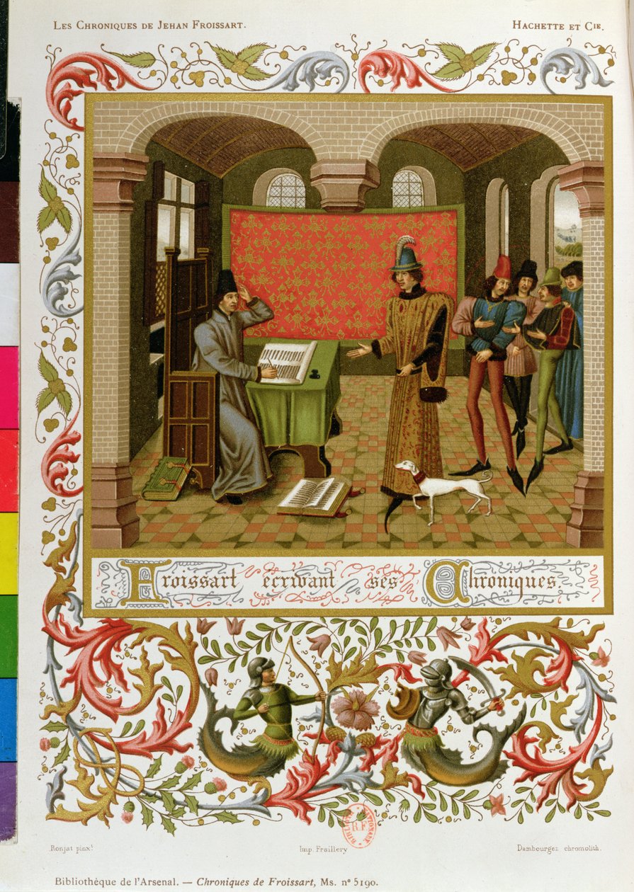 Froissart (1333-140001) يكتب سجلاته (فاكس السيدة 5190) بواسطة المدرسة الفرنسية
