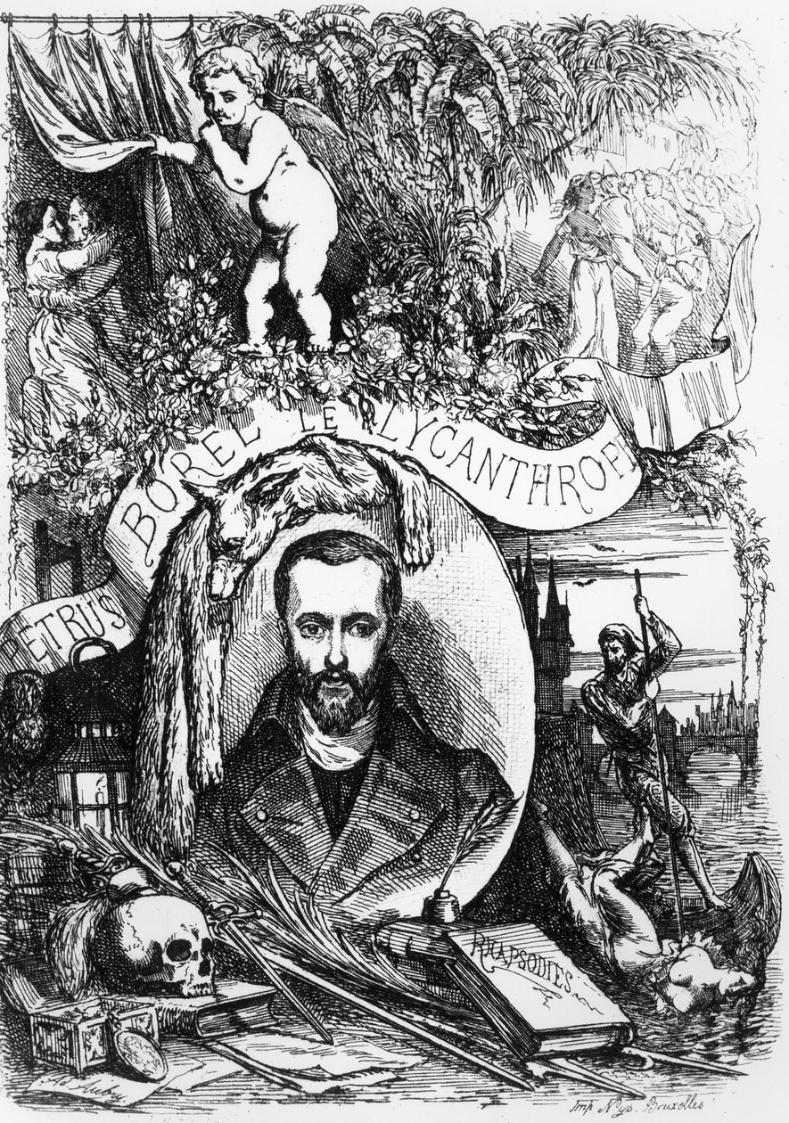 صورة للبطولة من Champavert بواسطة Petrus Borel ، The Lycanthrope (1809-59) 1872 بواسطة المدرسة الفرنسية