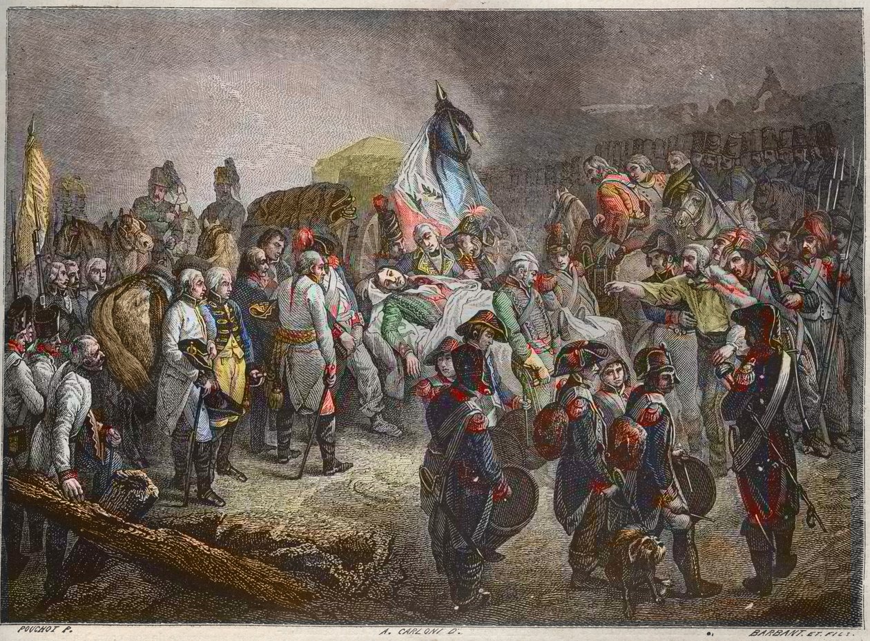 جنازة الجنرال مارسو ، سبتمبر 1796 (فرانسوا سيفيرين مارسو ديجرافييرز) - - موسوعة وطنية جديدة لموريس لا شارست - 1870 - بواسطة المدرسة الفرنسية