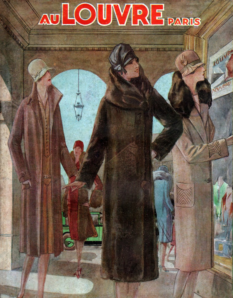 Furs rue de Rivoli، Paris. 1928 (نقش) بواسطة المدرسة الفرنسية