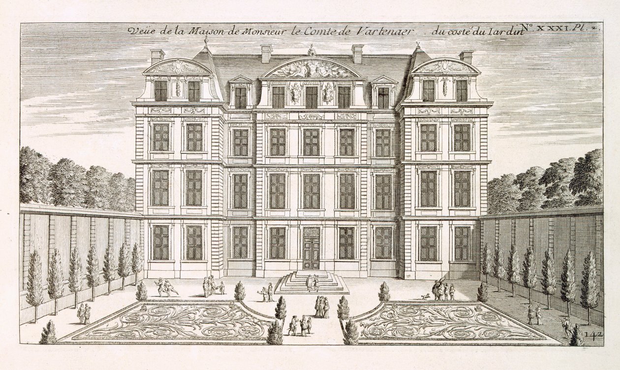 ارتفاع حديقة منزل الكونت فارتينار ، حوالي 1720s بواسطة المدرسة الفرنسية