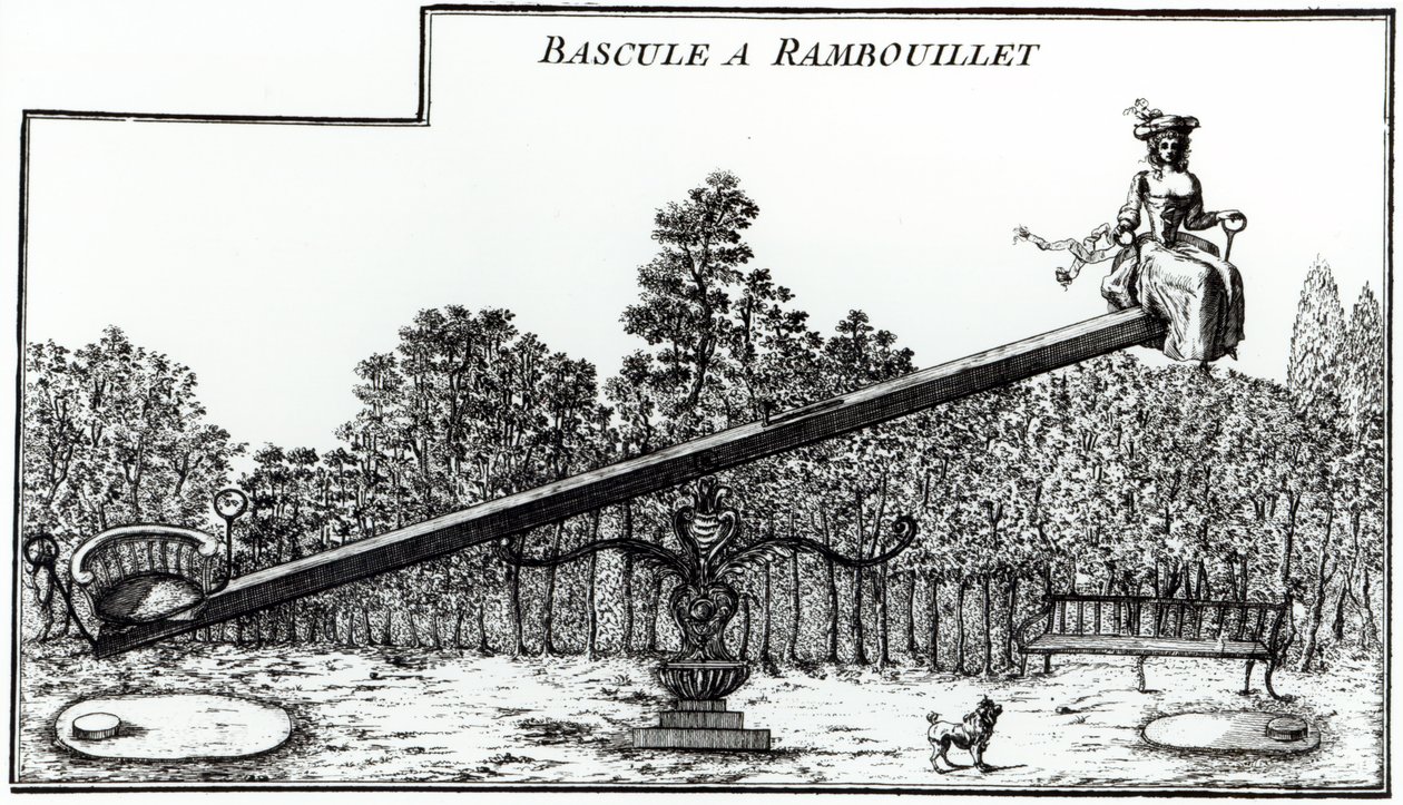 رأى الحديقة في Rambouillet ، من تفاصيل des Nouveaux Jardins a la Mode لجورج لويس لو روج ، تم نشره 1775-78 بواسطة المدرسة الفرنسية