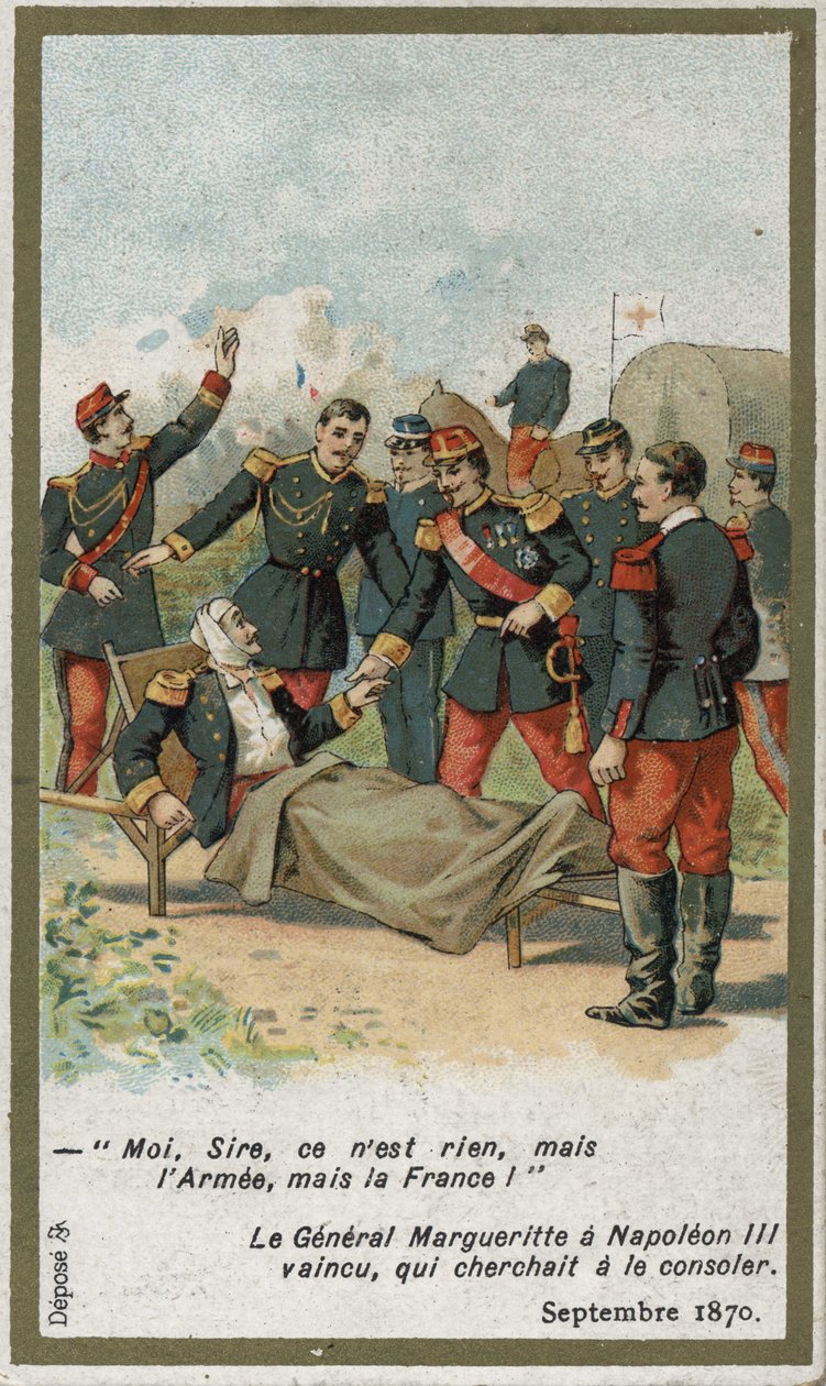General Jean Auguste Margueritte fatally wounded during the Battle of Sedan on September 2 بواسطة المدرسة الفرنسية