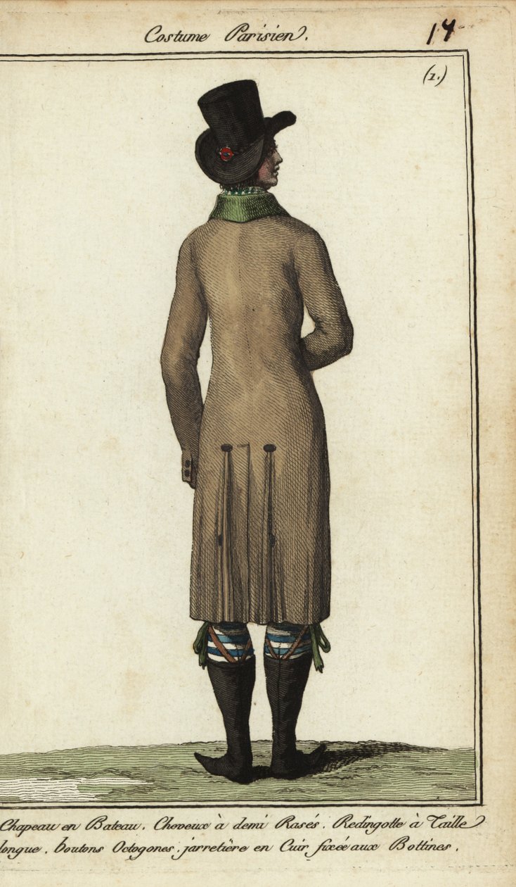 Gentleman in long riding coat بواسطة المدرسة الفرنسية