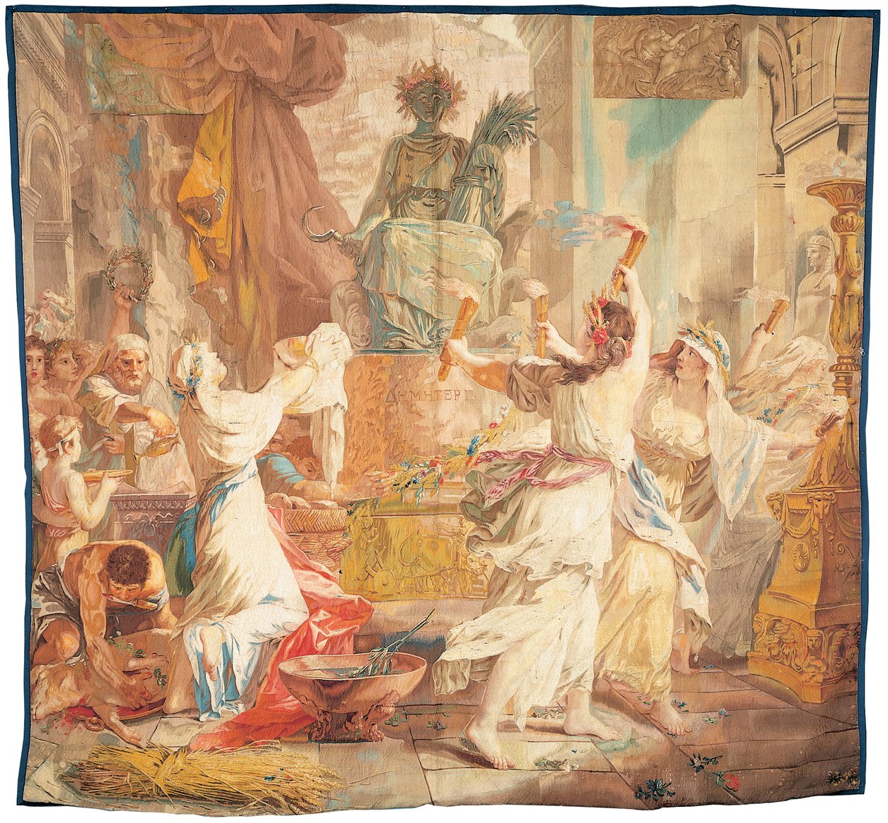 نسيج Gobelins المعروف باسم "Summer" أو "Feasts of Ceres" بواسطة المدرسة الفرنسية