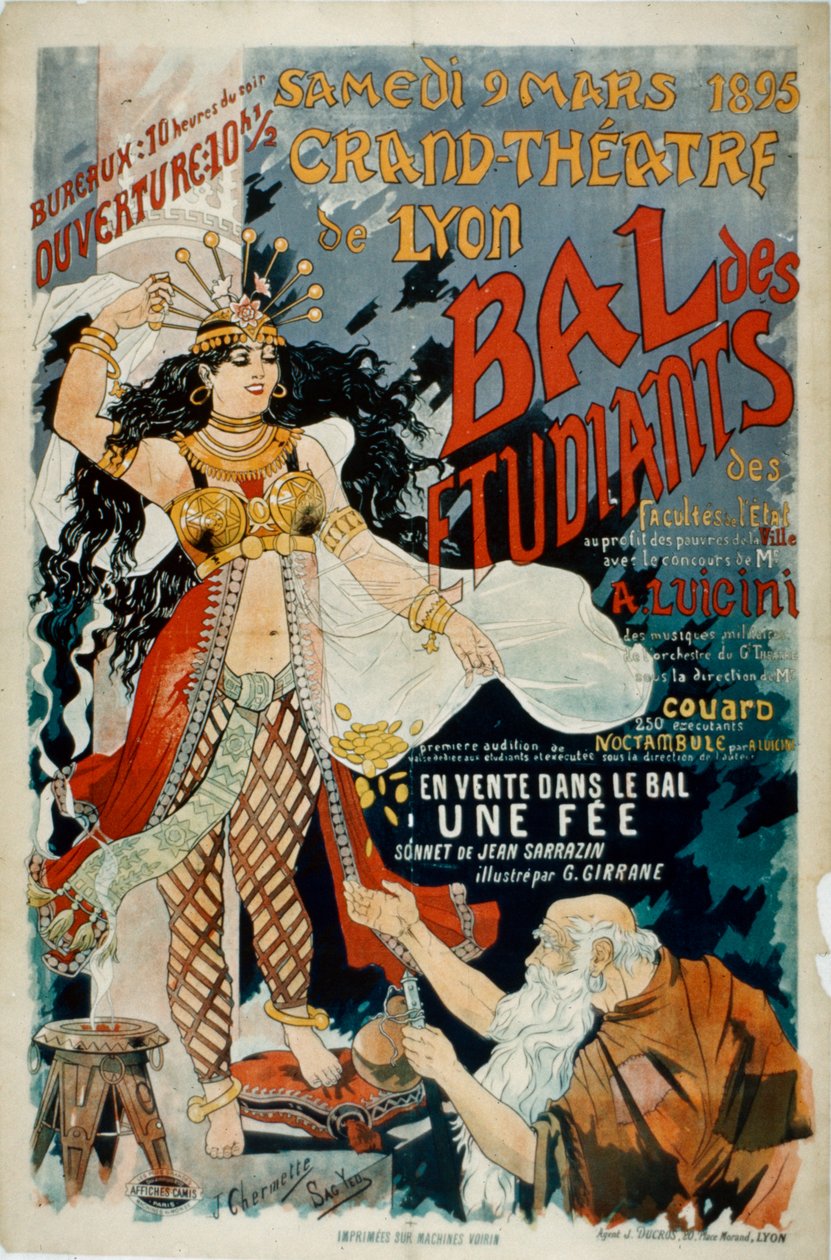 Grand Theatre de Lyon Poster بواسطة المدرسة الفرنسية