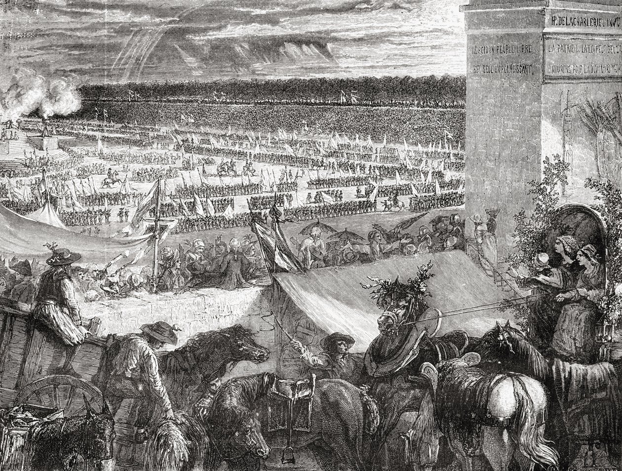 اتحاد غراندي ، 14 يوليو 1790 ، من "تاريخ الثورة الفرنسية" بقلم لويس بلانك (1811-1882) بواسطة المدرسة الفرنسية