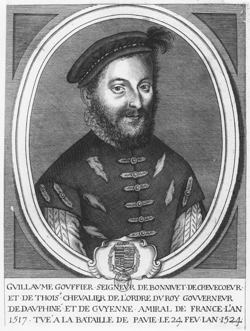 Guillaume Gouffier، Lord of Bonnivet (نقش) بواسطة المدرسة الفرنسية