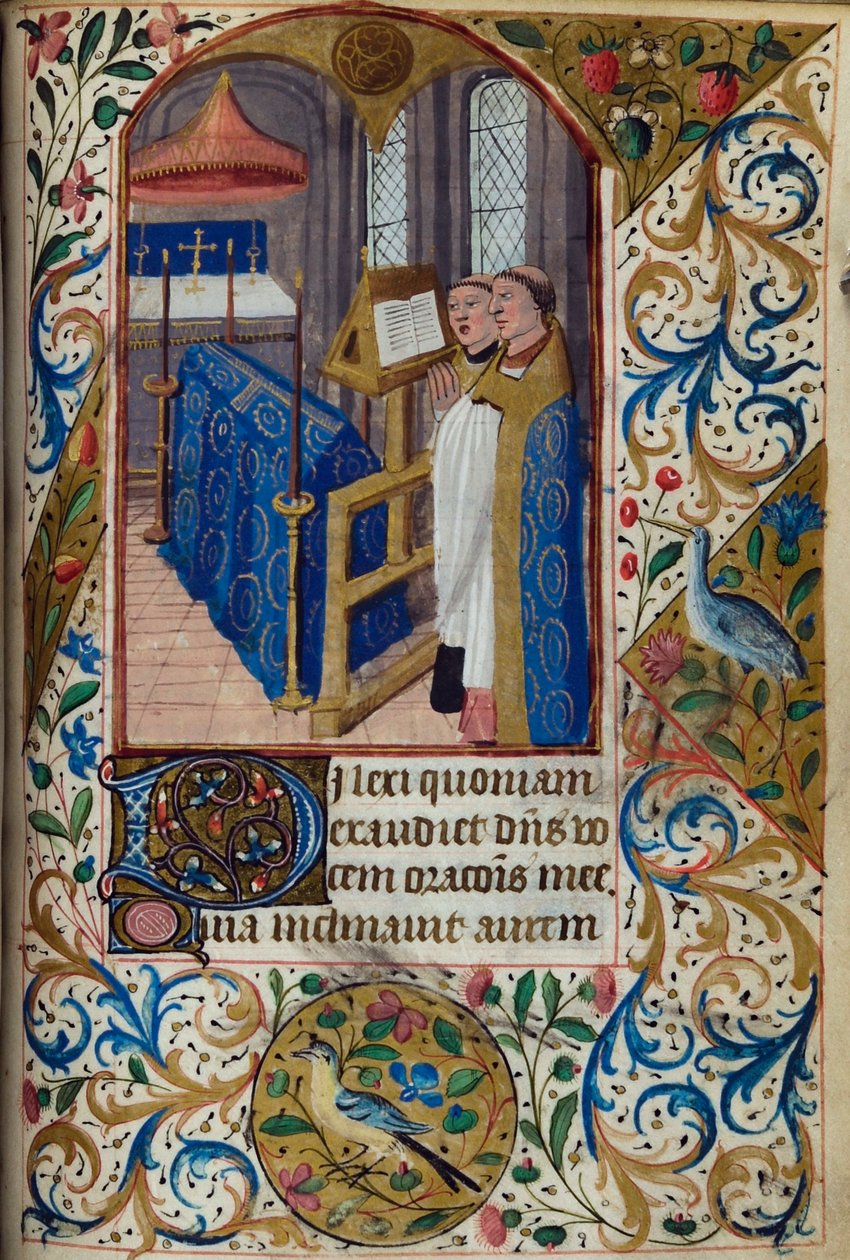 H - L-3-3 فل. 108r Office of the Dead ، من Book of Hours ، استخدام باريس ، منتصف القرن الخامس عشر بواسطة المدرسة الفرنسية