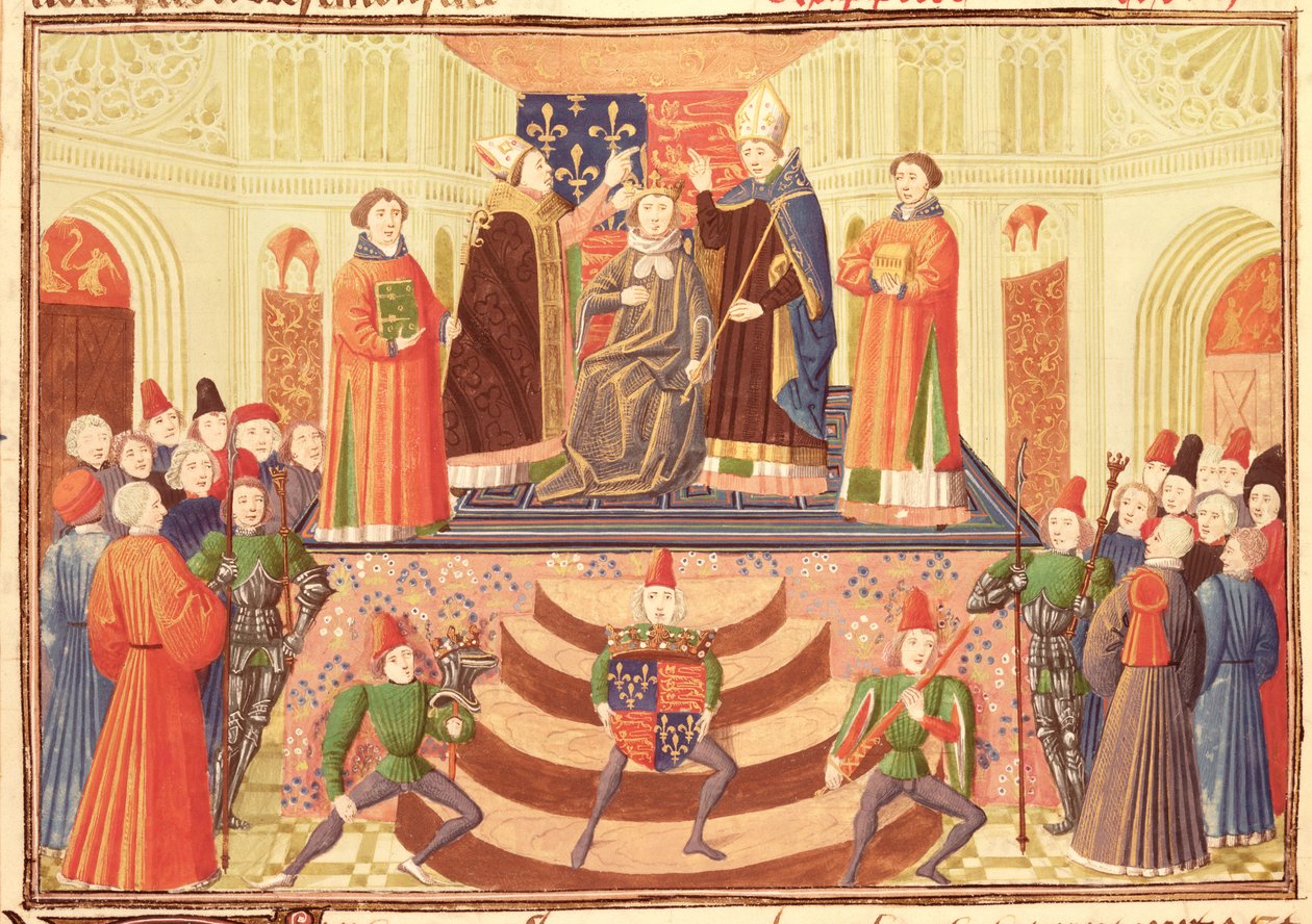 Harl 4380 f.186v تتويج هنري الرابع (1367-1413) من Froissart