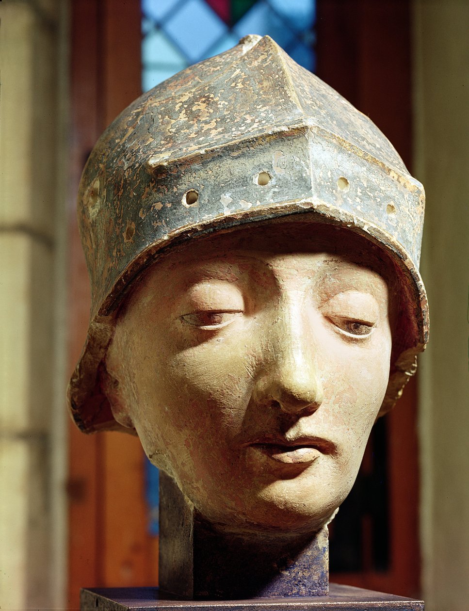 الرأس يفترض أن تكون من جان دارك (1412-31) (الطين) بواسطة المدرسة الفرنسية