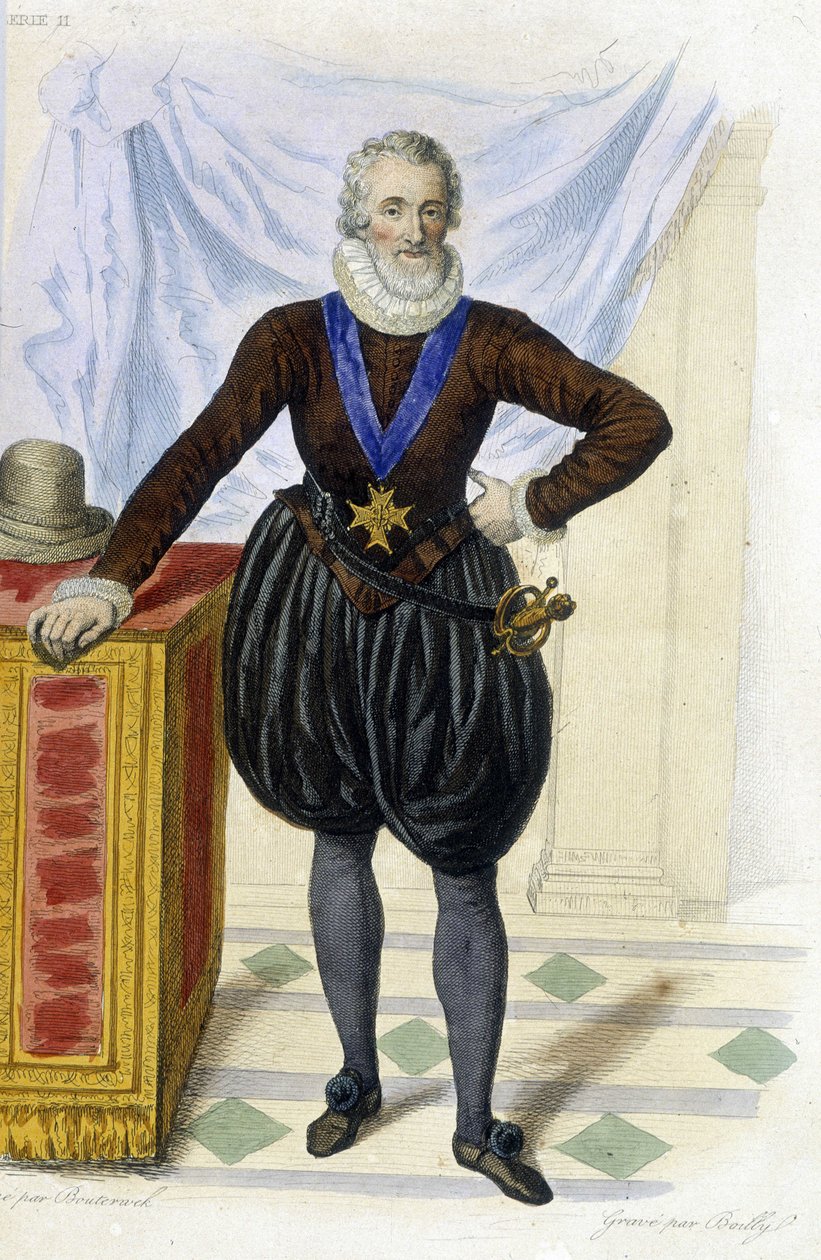 Henri IV (1553 - 1610) - in “” Le Plutarque francais””, Ed. Mennechet بواسطة المدرسة الفرنسية