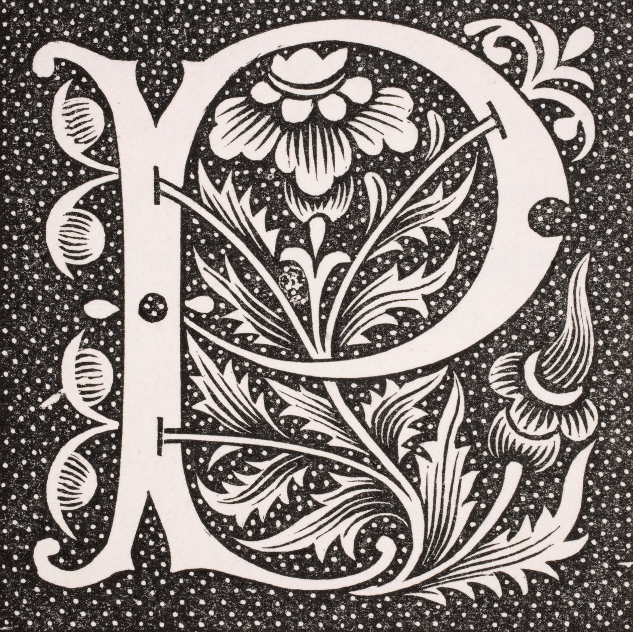 رسالة تاريخية "P" من "Le Moyen Age et La Renaissance" لبول لاكروا (1806-1884) نشرت عام 1847 بواسطة المدرسة الفرنسية