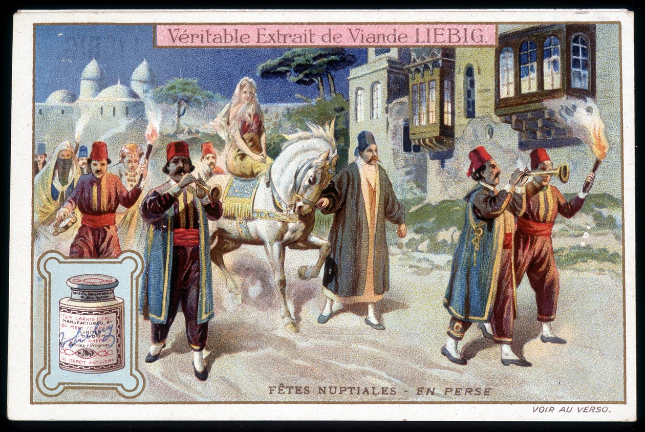 شهر العسل في بلاد فارس - كرومو. ليبيج ، ضد 1895 بواسطة المدرسة الفرنسية