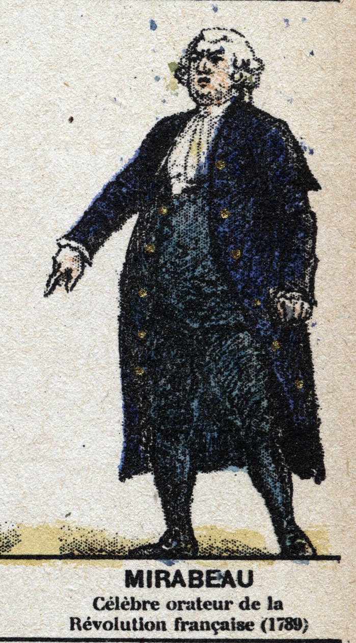 Honore Gabriel (Honore-Gabriel) Riqueti ، كونت ميرابو (1749-1791) ، سياسي فرنسي. في "" Galeriede Kings and Queens of France والشخصيات اللامعة من 1643 إلى 1895 "" صورة إبينال. بواسطة المدرسة الفرنسية