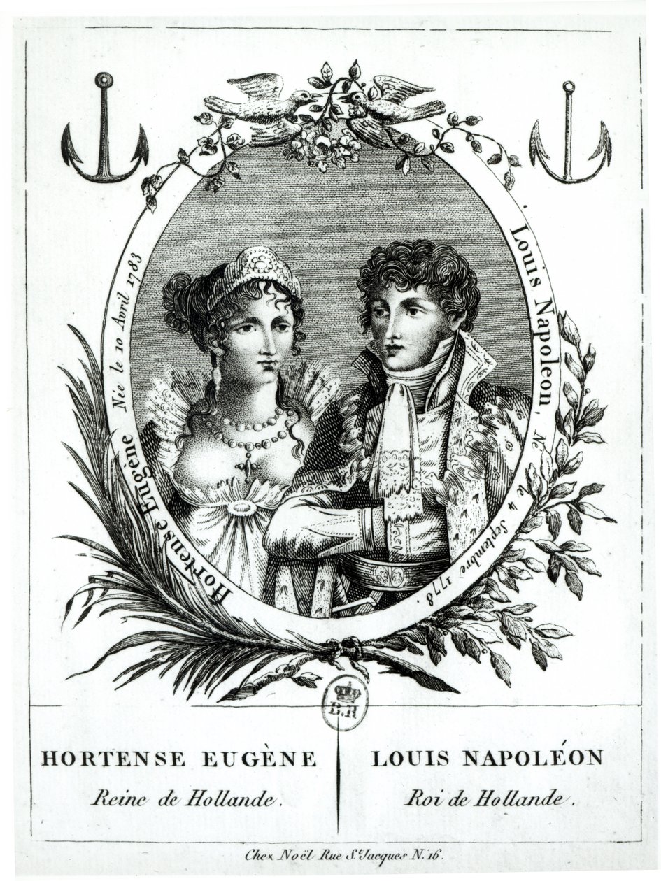 Hortense de Beauharnais (1783-1837) ولويس نابليون بونابرت (1778-1846) بواسطة المدرسة الفرنسية