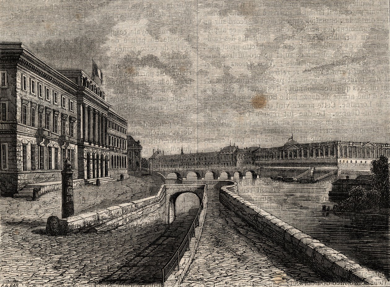 Hotel de la Monnaie - نقش في "" التاريخ المادي والمدني والأخلاقي لباريس: من أقدم العصور التاريخية إلى يومنا هذا "بقلم جاك أنطوان دوليور بواسطة المدرسة الفرنسية