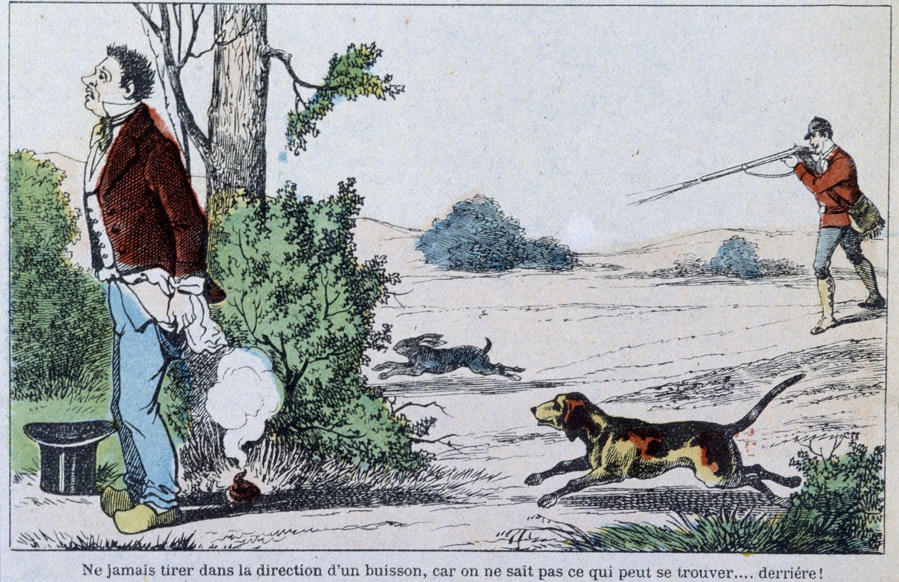 حادث صيد - صورة إبينال: "The Hunt" "، nd ، c. 1900 بواسطة المدرسة الفرنسية