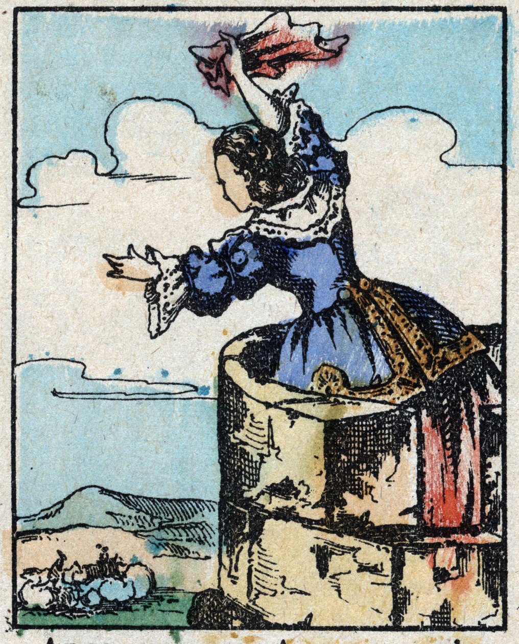 رسم توضيحي لـ "" Bluebeard "" بواسطة المدرسة الفرنسية