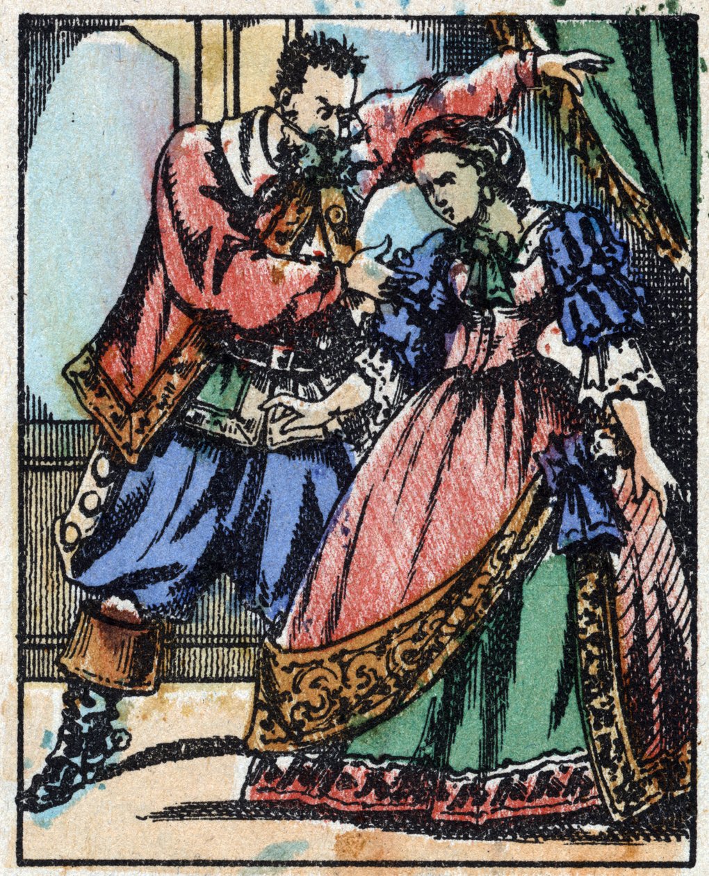 رسم توضيحي لـ "" Bluebeard "" بواسطة المدرسة الفرنسية
