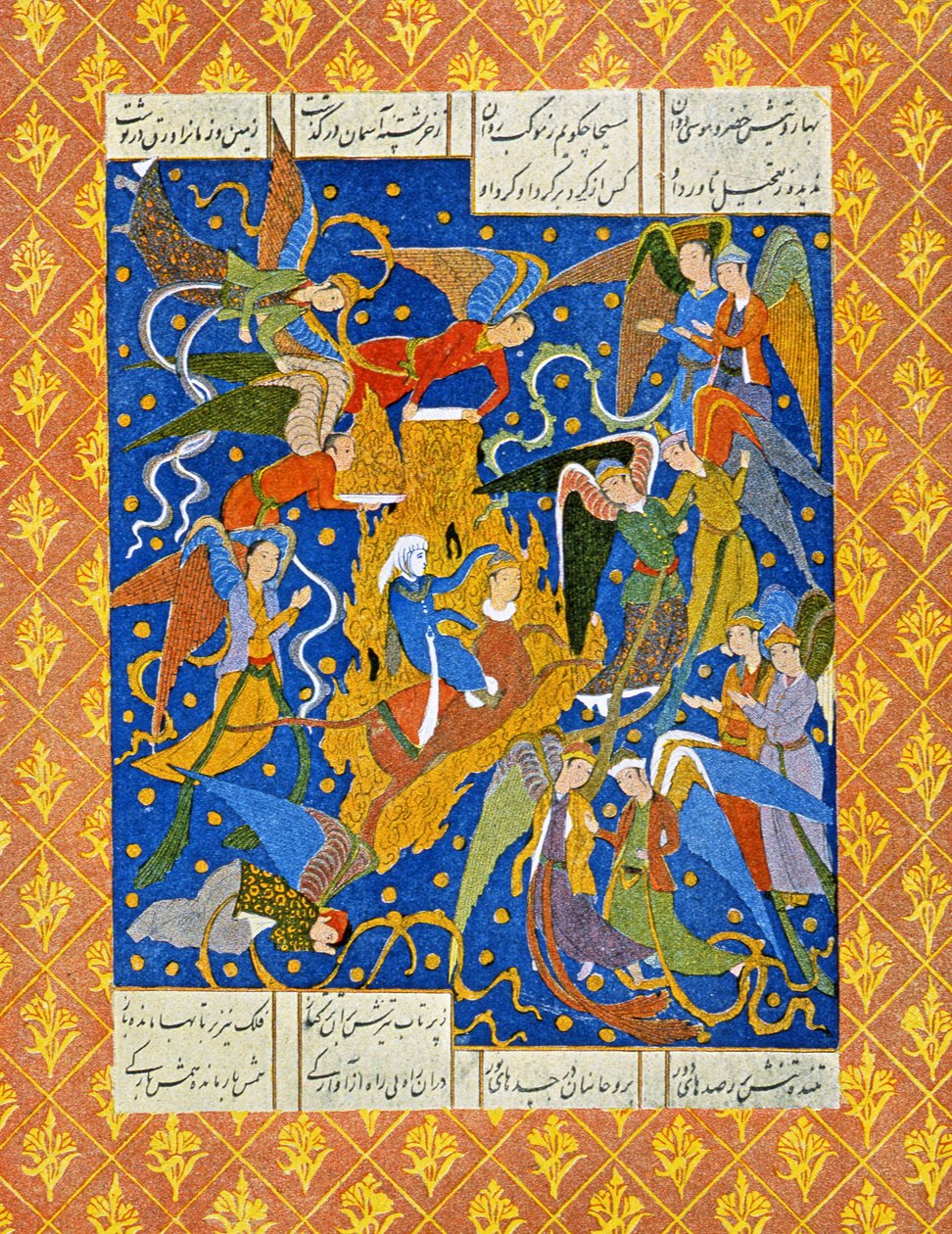 رسم توضيحي لليالي العربية ، 1895 (نقش ملون) بواسطة المدرسة الفرنسية