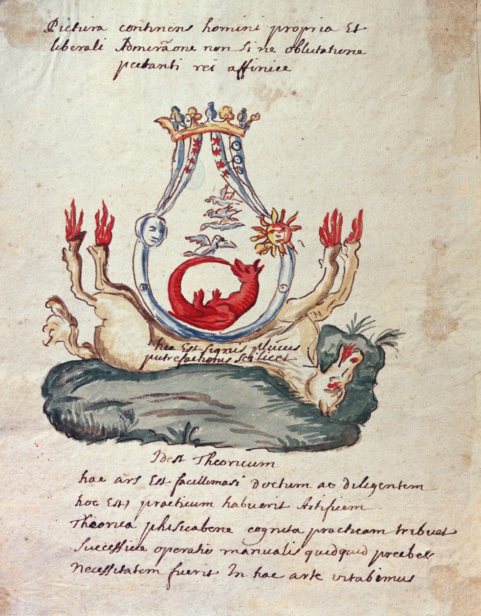 رسم توضيحي من La Cle de la Grande Science حول العمل الفلسفي غير المعروف ، أو التجديد الأبدي للأشياء داخل التعفن (الحبر والمرحاض على الورق) بواسطة المدرسة الفرنسية