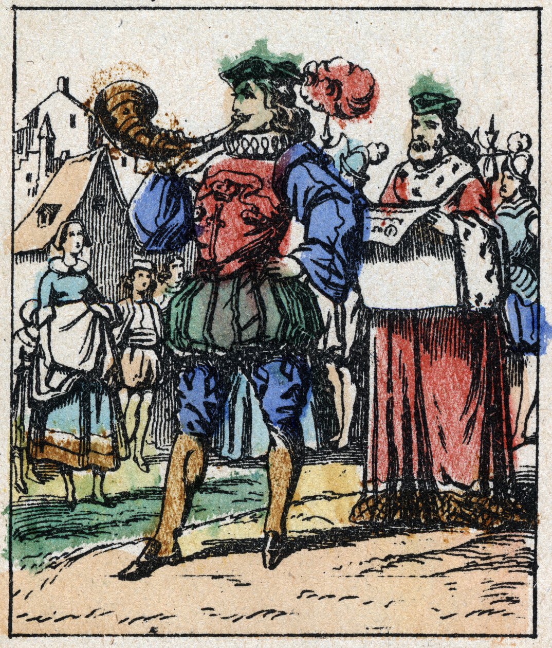 رسم توضيحي لحكاية تشارلز بيرولت "سندريلا أو النعال الزجاجي الصغير". نقش الخشب للتصوير Pellerin - إبينال ، sd. أواخر القرن التاسع عشر. بواسطة المدرسة الفرنسية