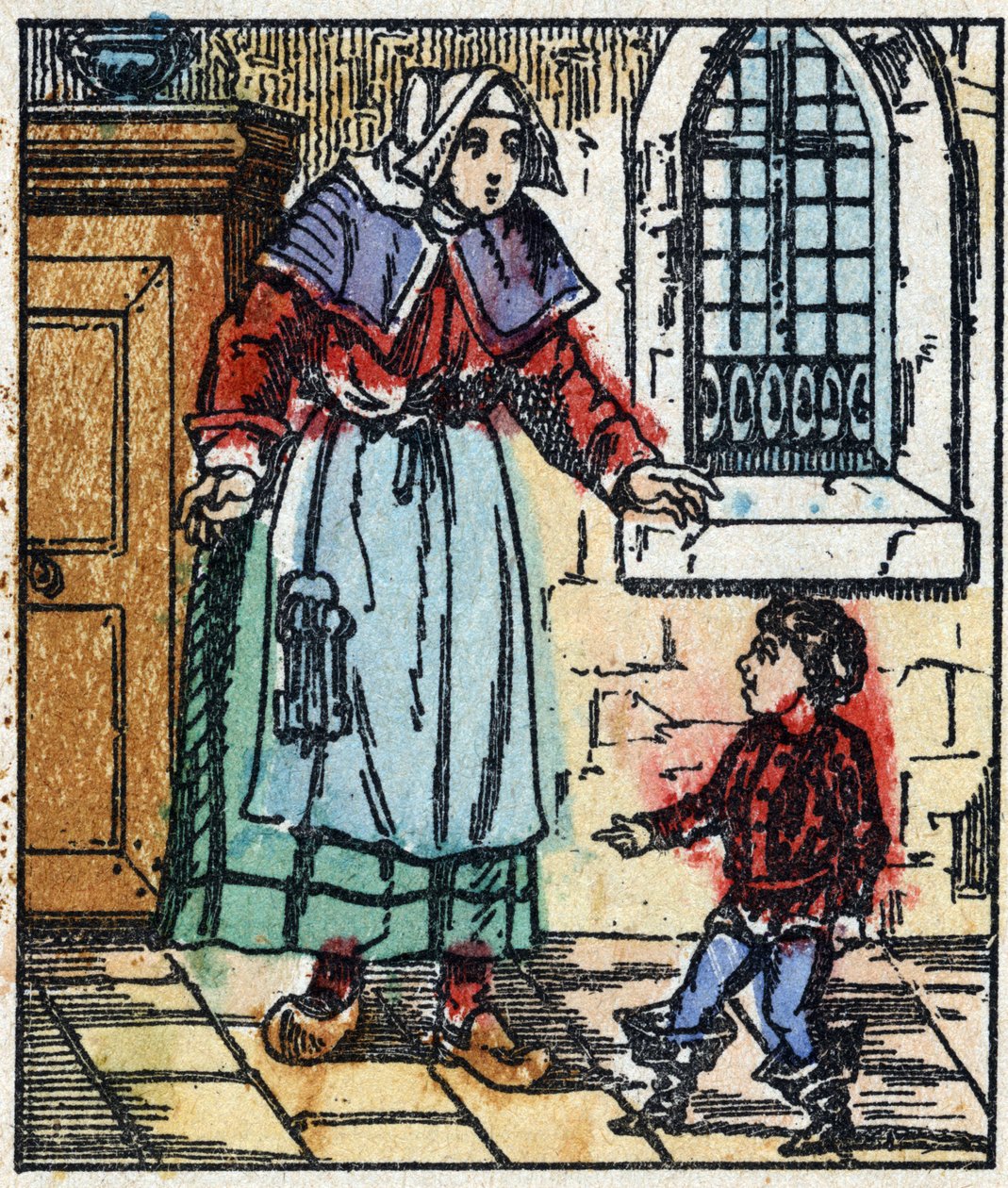 رسم توضيحي لحكاية "" Le petit poucet "" من تأليف تشارلز بيرولت. نقش الخشب للتصوير Pellerin - إبينال ، sd. أواخر القرن التاسع عشر. بواسطة المدرسة الفرنسية