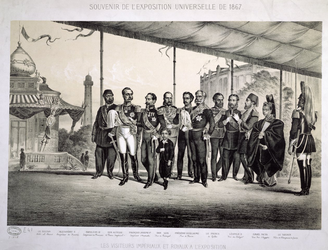 الزوار الإمبراطوريون والملوك للمعرض العالمي في باريس ، 1867 بواسطة المدرسة الفرنسية