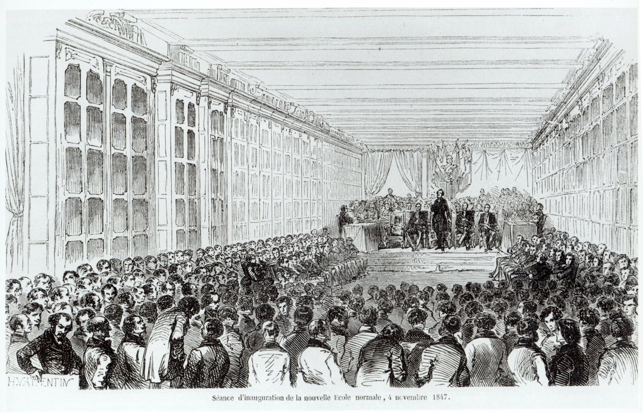 افتتاح المدرسة العليا في باريس ، من Les Tableaux de Paris بواسطة Texier ، 1852 بواسطة المدرسة الفرنسية