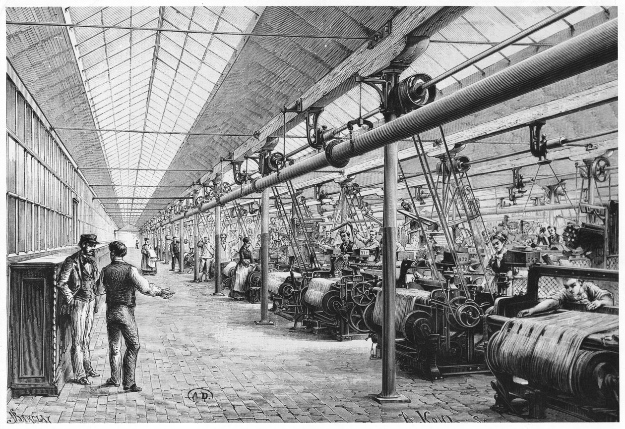 النسيج الصناعي في باجاتيل ، 1884 بواسطة المدرسة الفرنسية