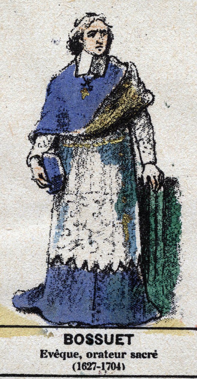 Jacques-Benigne (Jacques Benigne) Bossuet (1627-1704) ، كاتب فرنسي و prelat ، eveque de Meaux.In "" Galeriede Rois et Reines de France وآخرون شخصيات بارزة من 1643 إلى 1895 "صورة إبينال. بواسطة المدرسة الفرنسية