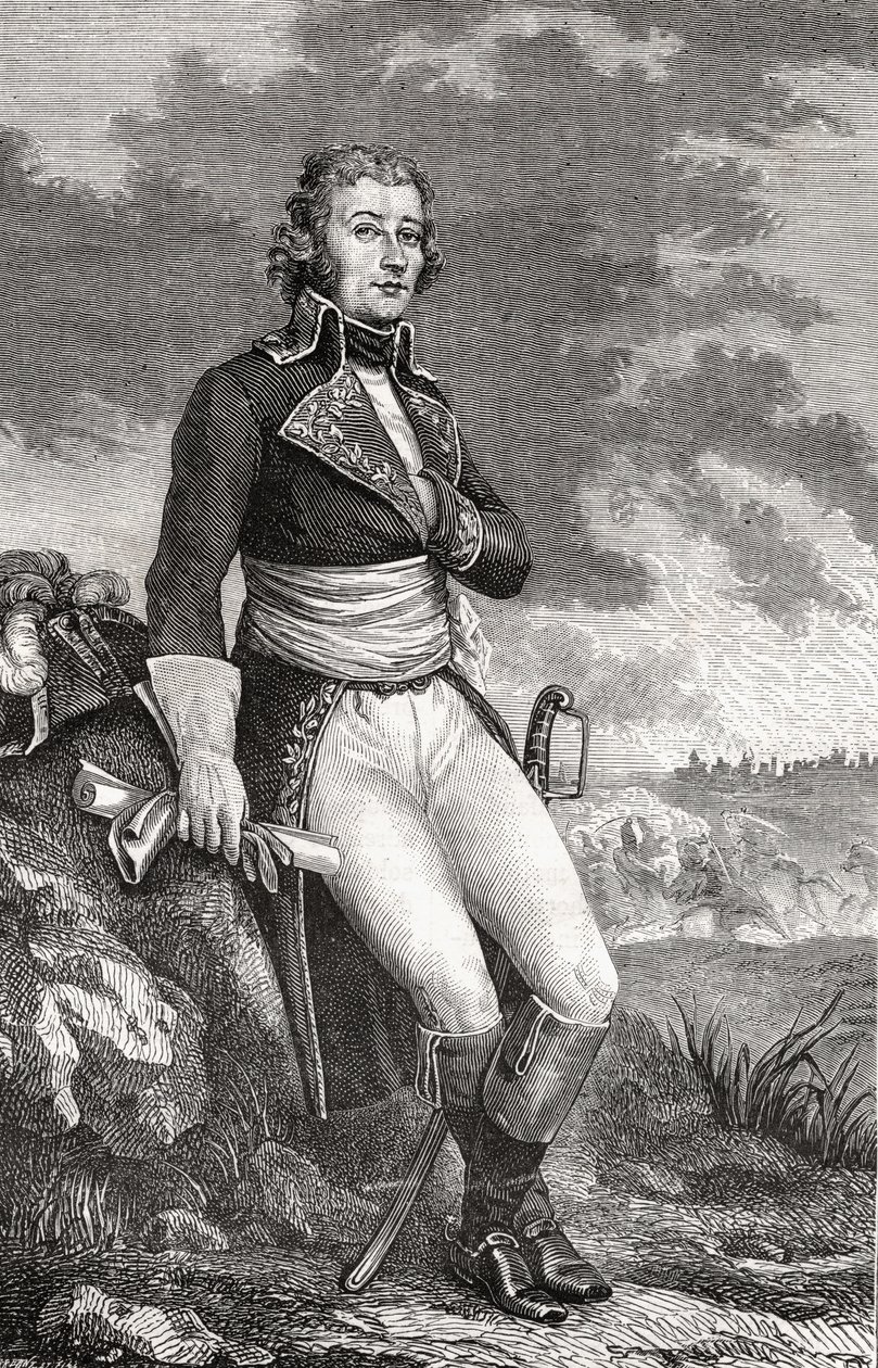 جان فيكتور ماري مورو (1763-1813) من نقش بارمينتييه ، من "تاريخ الثورة الفرنسية" لوي بلانك (1811-1882) 1847-62 بواسطة المدرسة الفرنسية