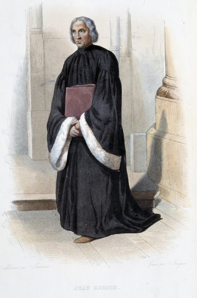 Jean de Gerson, French predicator and theologian (1363-1429) - in “” Le Plutarque francais””, by Mennechet, Paris بواسطة المدرسة الفرنسية
