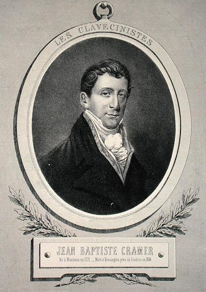 يوهان بابتيست كرامر (1771-1858) نقش بواسطة ألفريد ليموين (ليثو) بواسطة المدرسة الفرنسية