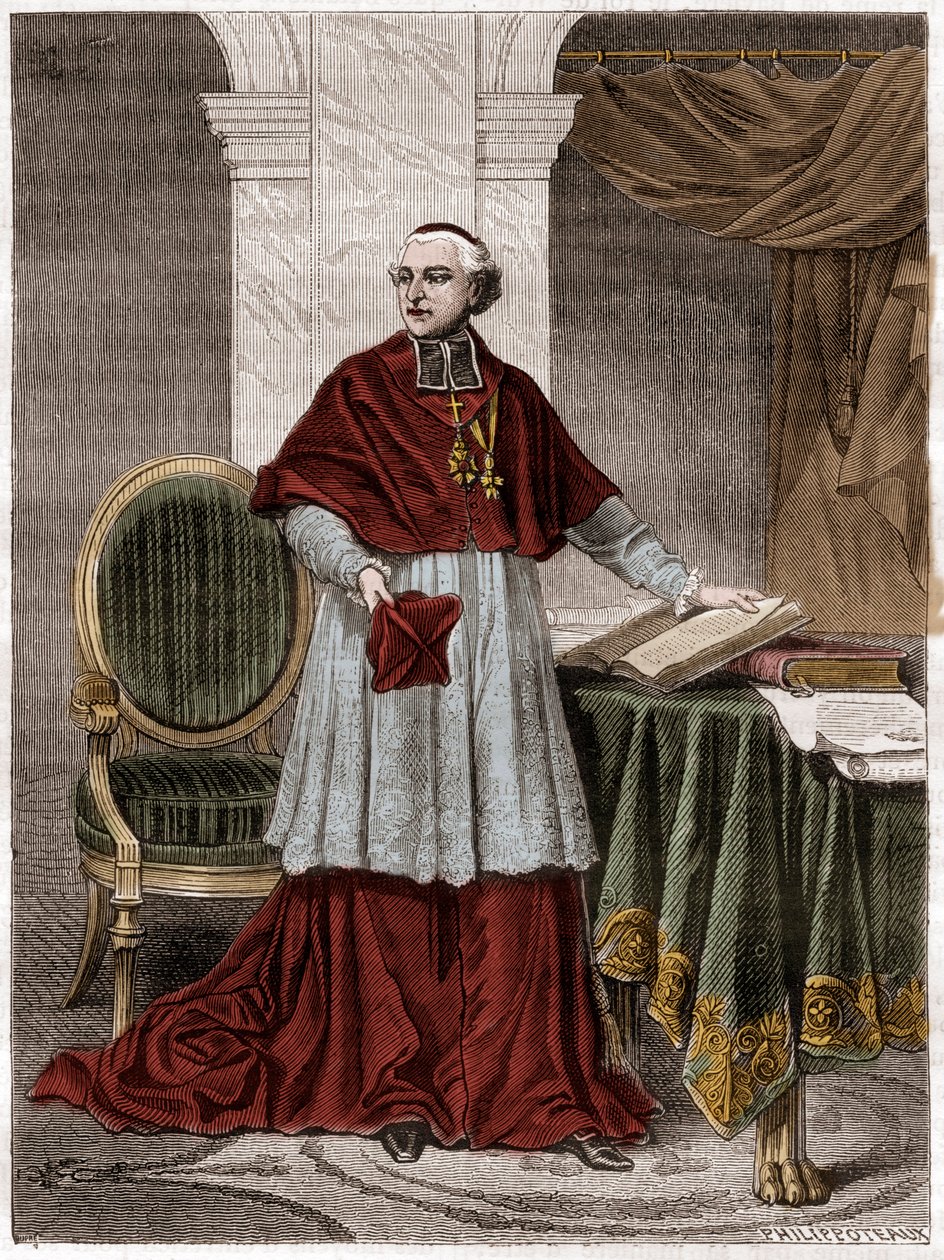 Joseph Fesch (1763-1839), French cardinal - engraving 1879 - Portrait of Cardinal Joseph Fesch, uncle of Napoleon Bonaparte (1763-1839) - in “Histoire de l