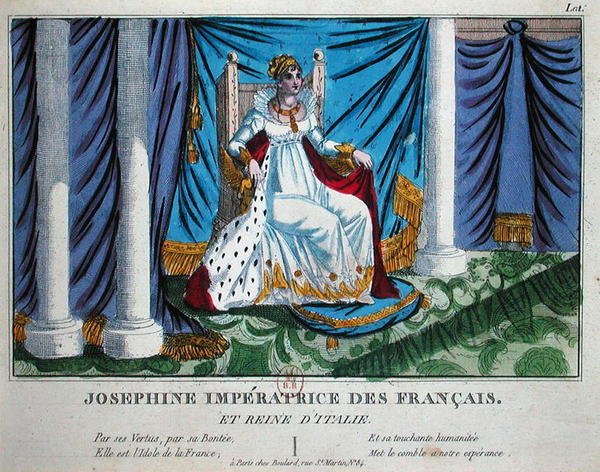 جوزفين (1763-1814) إمبراطورة فرنسا وملكة إيطاليا (لون ليثو) بواسطة المدرسة الفرنسية