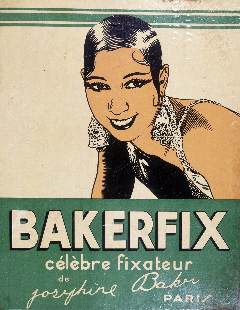 جوزفين بيكر - الإعلان عن Bakerfix: "" المثبت الشهير لجوزفين بيكر "" بواسطة المدرسة الفرنسية