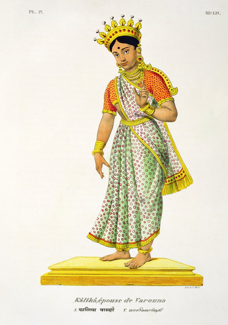 كاليكا زوجة فارونا ، محفورة من قبل C. de Motte (1785-1836) بواسطة المدرسة الفرنسية