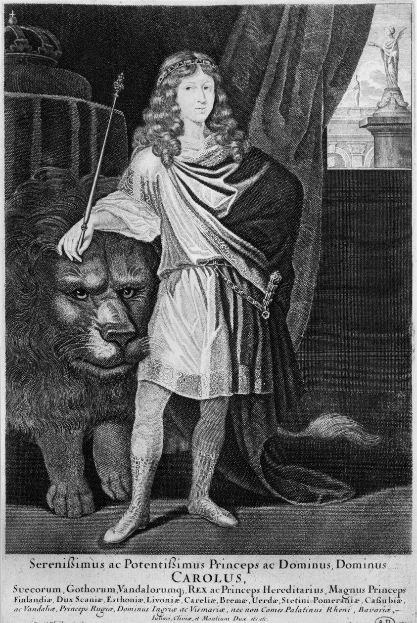 الملك تشارلز الثاني عشر (1682-1718) من السويد ، أواخر القرن السابع عشر بواسطة المدرسة الفرنسية