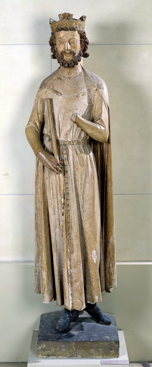 الملك تشيلديبرت الأول (497-558) من دير سان جيرمان دي بري ، 1239-44 (الحجر الجيري) بواسطة المدرسة الفرنسية