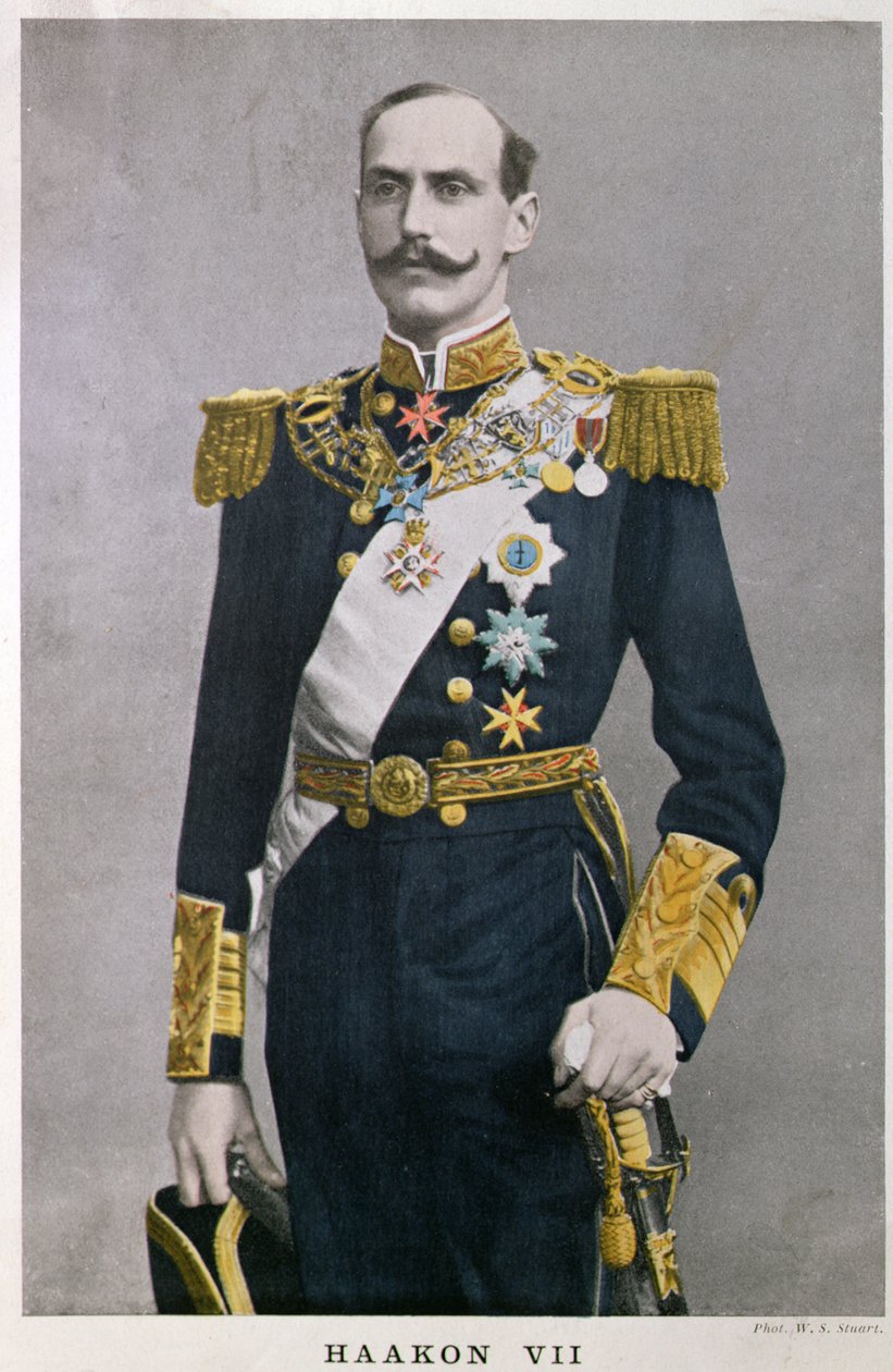 ملك النرويج هاكون السابع (1872-1957) ، أوائل القرن العشرين بواسطة المدرسة الفرنسية