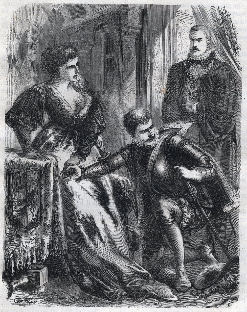 الملك فيليب الثاني (1527-1598) يفاجئ ابنه ، الأمير دون كارلوس (1545-1568) ، في محاولة لانتهاك حماته (زوجة الأب) ، الملكة إليزابيث (1545-1568) (إليزابيث من فرنسا أو إيزابيل من فالوا) ، 17 يناير بواسطة المدرسة الفرنسية