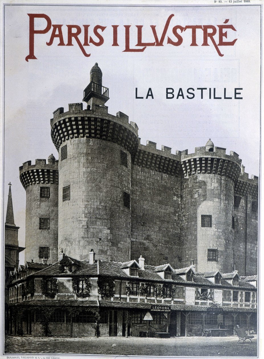 La Bastille. Cover of the newspaper “Paris illustrious”” of 13 July 1889. بواسطة المدرسة الفرنسية