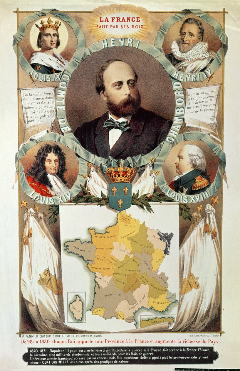 فرنسا صنعتها ملوكها هنري تشارلز فرديناند ماري ديودون (1820-1883) كومت دي شامبورد بعد عام 1870 بواسطة المدرسة الفرنسية