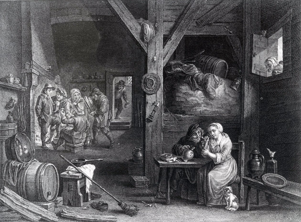 لا فوميوز ، طبع بواسطة جان بابتيست باتاس بعد ديفيد تينير الأصغر ، 1786-1808 بواسطة المدرسة الفرنسية