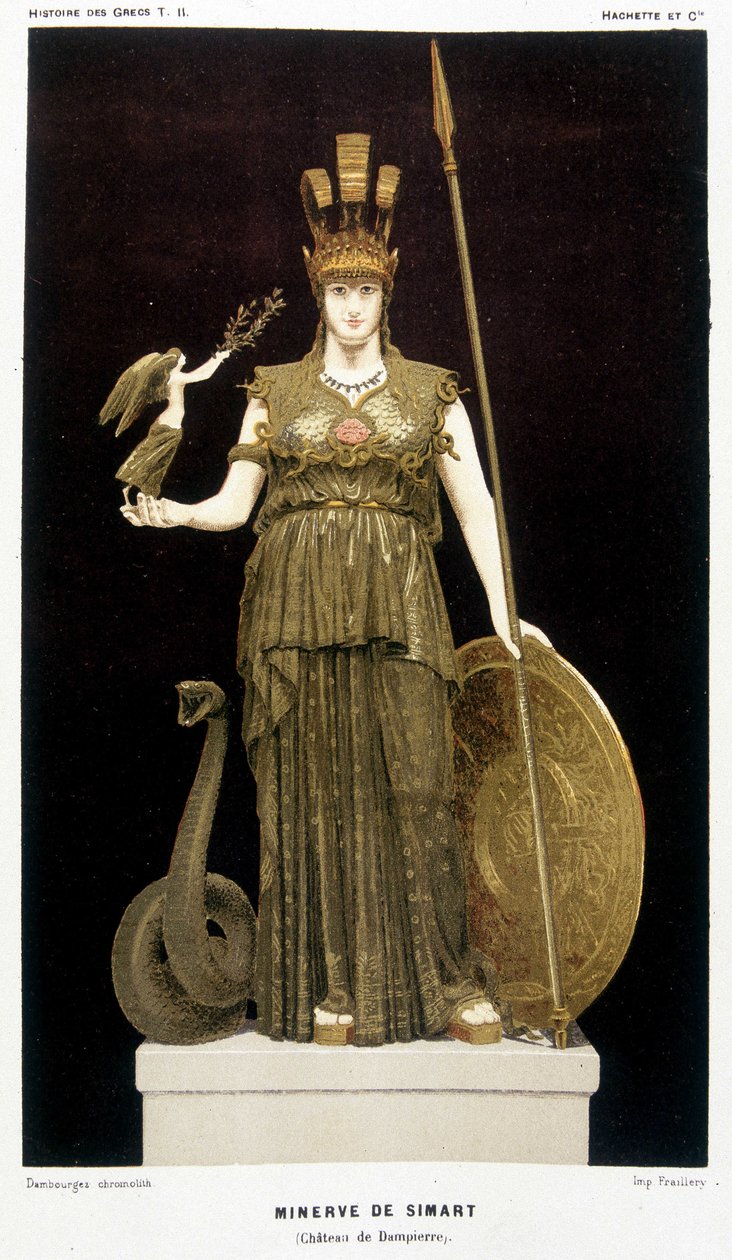 La Minerve de Simart - in “” Histoire des Greeks”” Victor Duruy 1887. بواسطة المدرسة الفرنسية